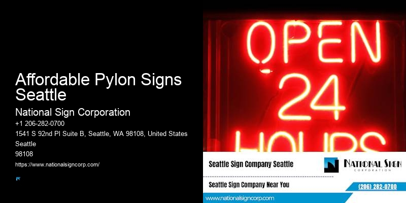 Monument Sign Installation Affordable Pylon Signs Seattle