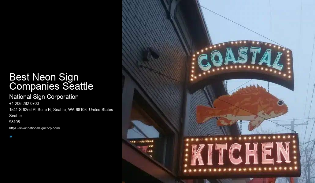 Neon Lighting Services Best Neon Sign Companies Seattle