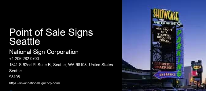 Wall Sign Makers Point of Sale Signs Seattle
