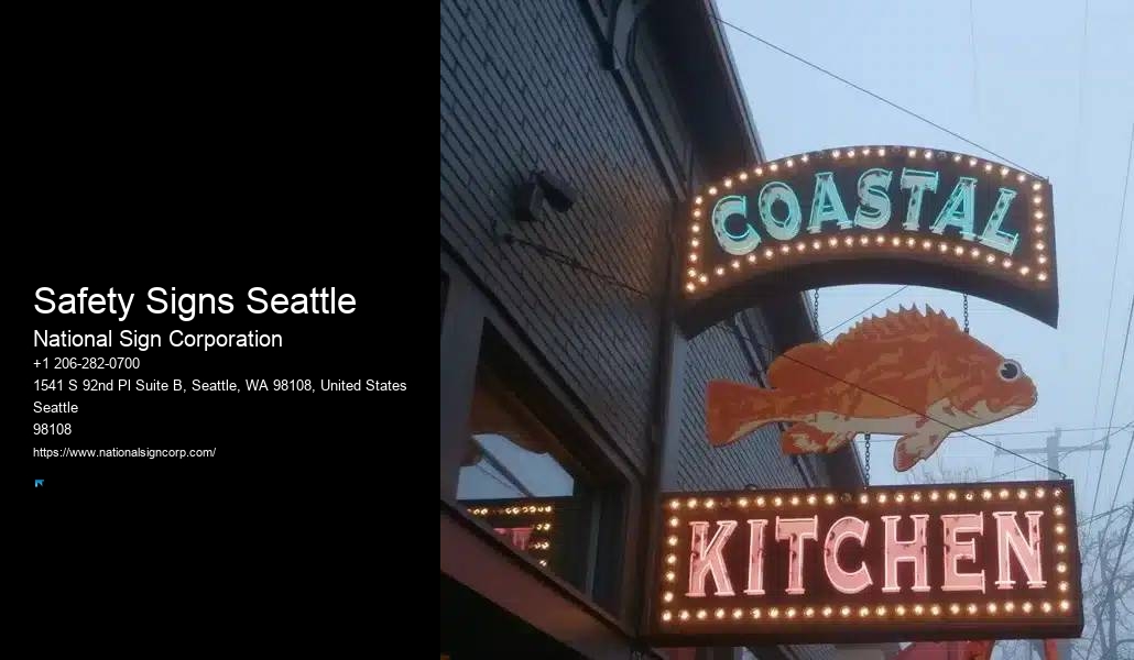 Indoor Neon Lighting Safety Signs Seattle