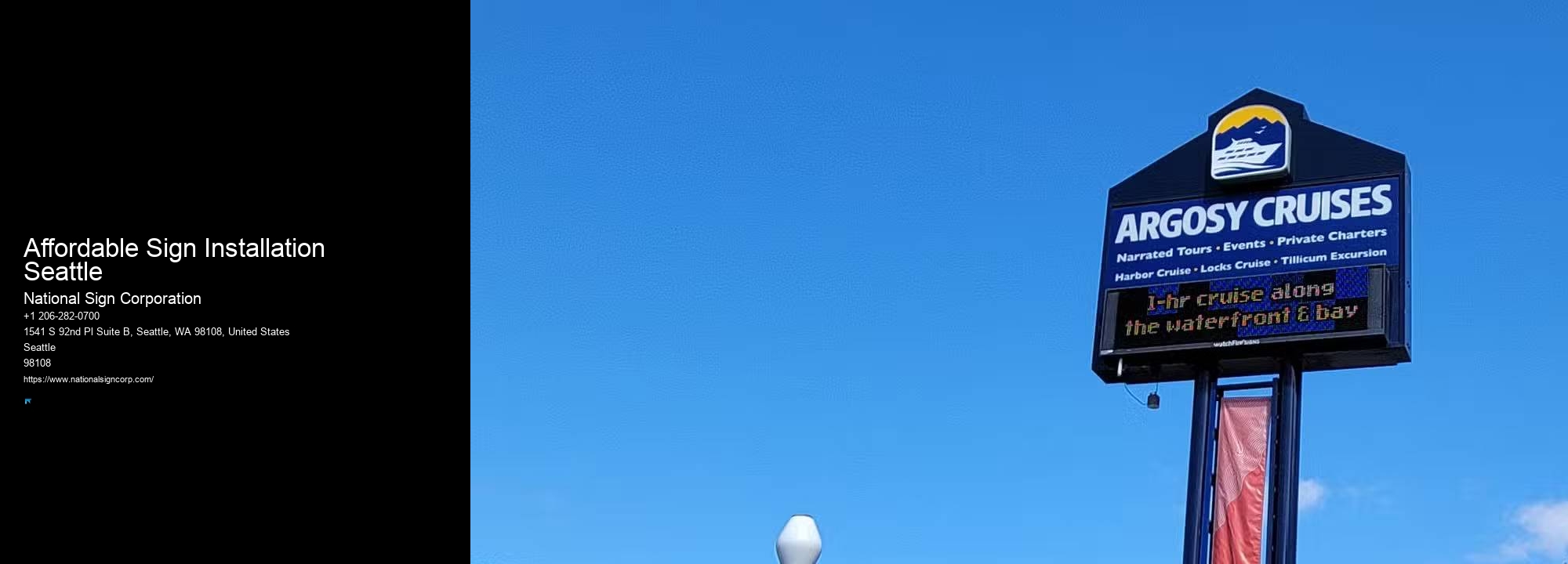 Large Banner Hanging Affordable Sign Installation Seattle