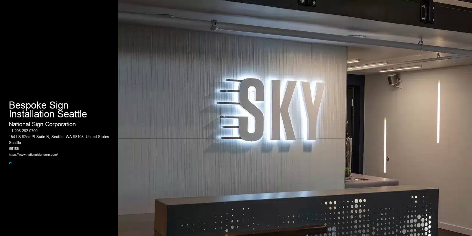 Design And Sign Installation Bespoke Sign Installation Seattle