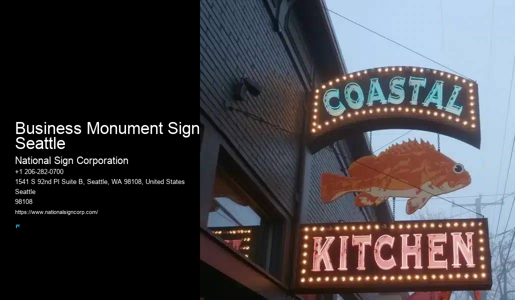 Metal Sign Installation Business Monument Signs Seattle