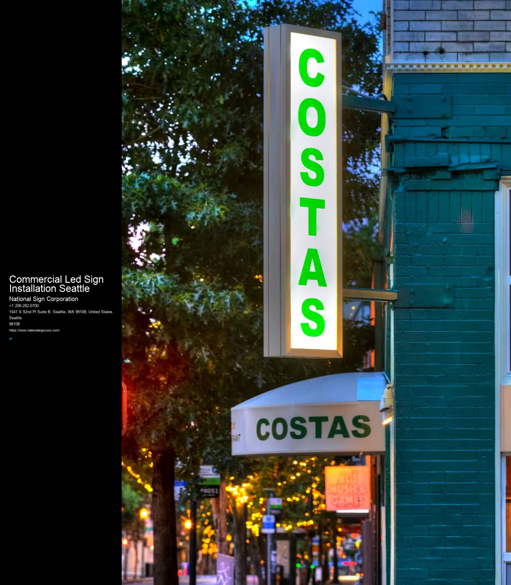 Office Signage Solutions Commercial Led Sign Installation Seattle