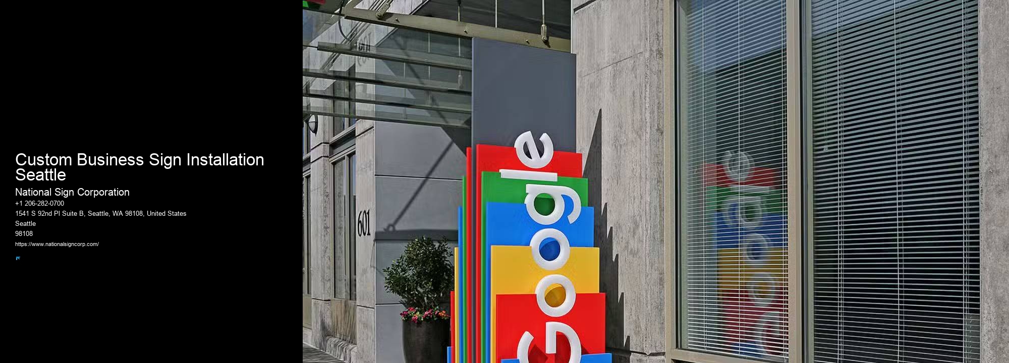 Restaurant Sign Installation Custom Business Sign Installation Seattle