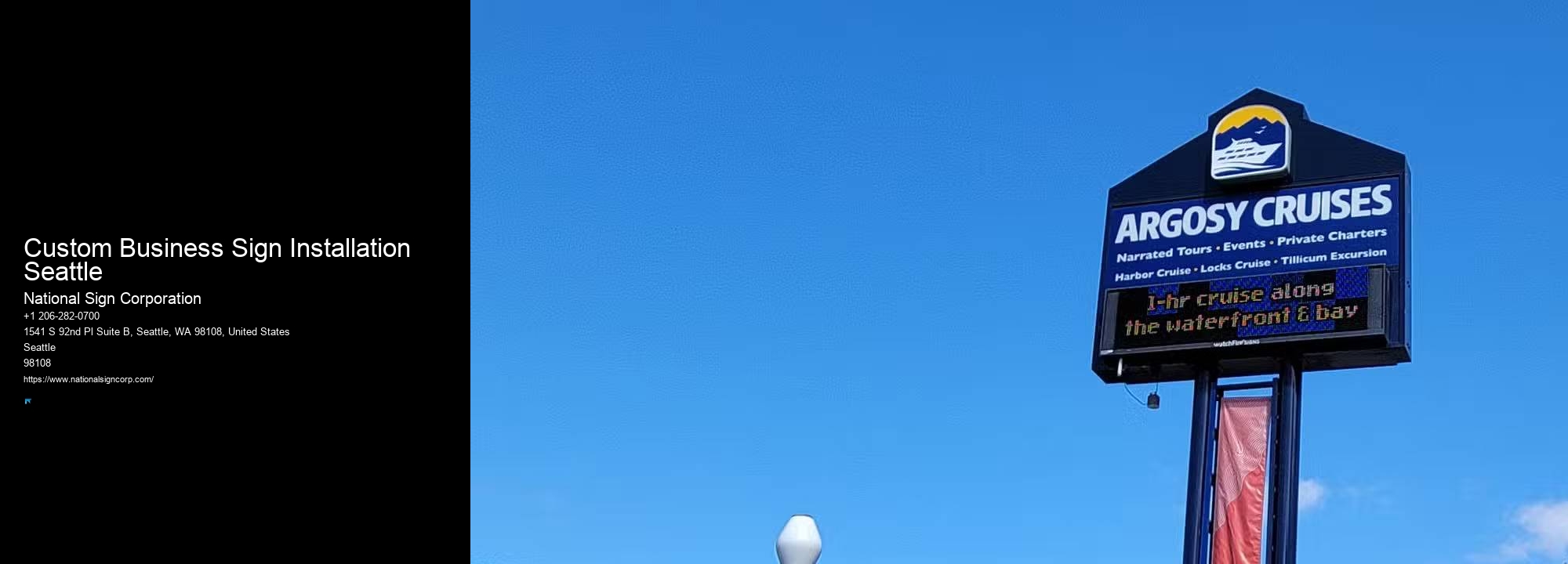 Outdoor Led Sign Solutions Custom Business Sign Installation Seattle