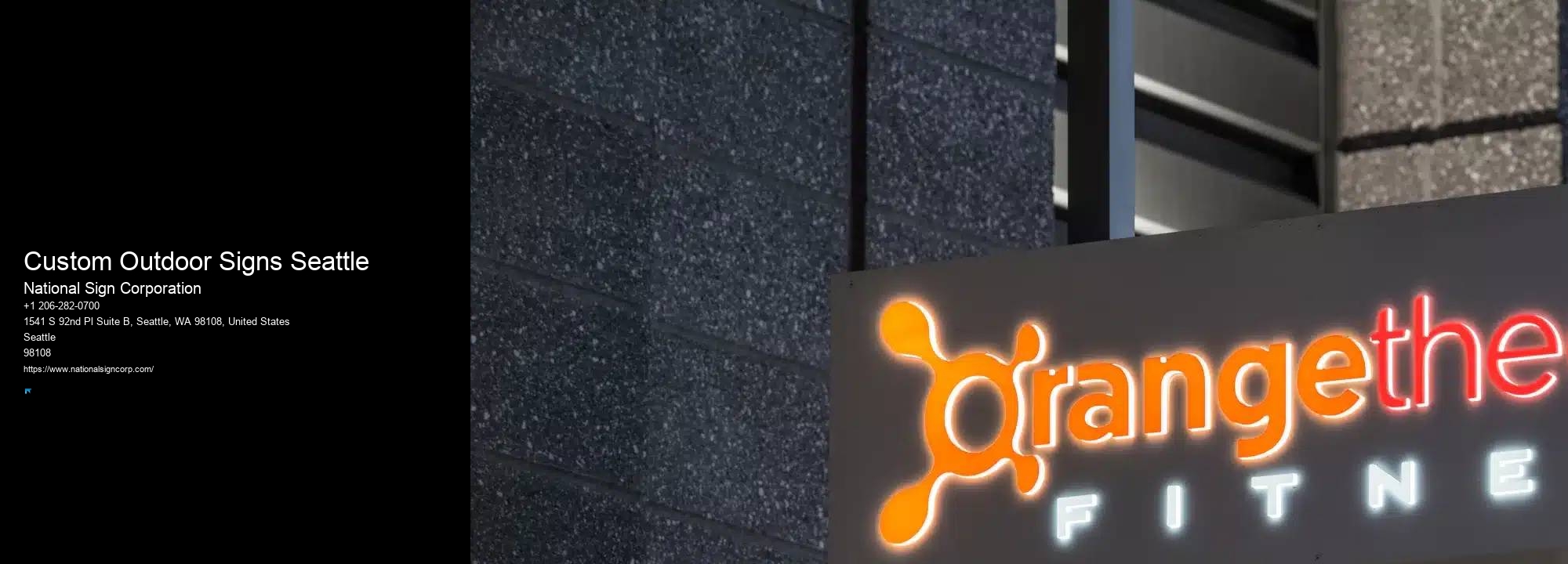 Custom Illuminated Led Signs Custom Outdoor Signs Seattle