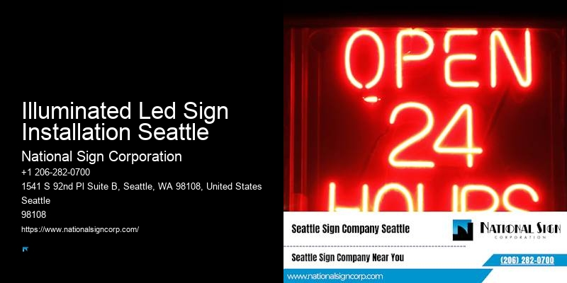 Exterior Sign Installation Illuminated Led Sign Installation Seattle