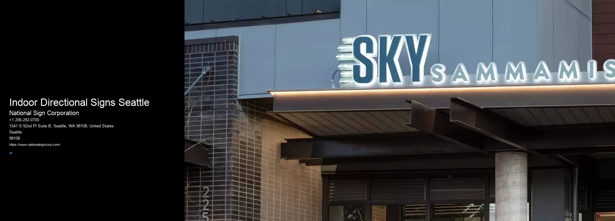 Sign Mounting Services Indoor Directional Signs Seattle