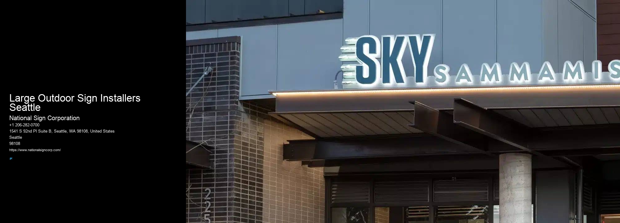 Professional Branding Services Large Outdoor Sign Installers Seattle