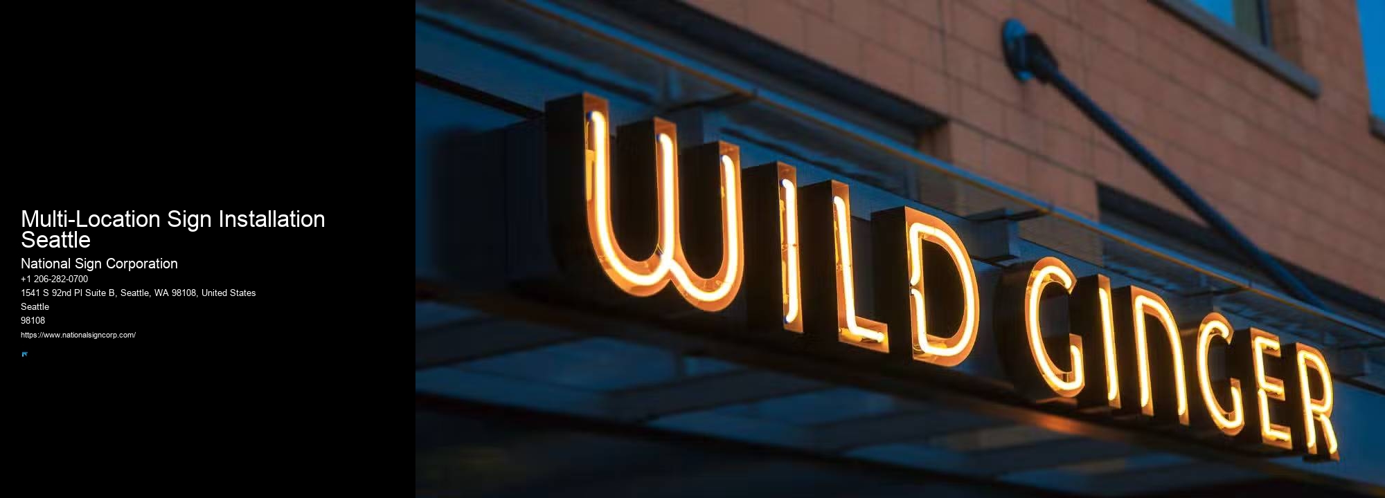 Affordable Illuminated Signage Multi-Location Sign Installation Seattle