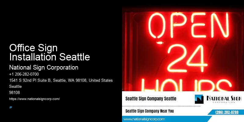 Led Advertising Signs Office Sign Installation Seattle