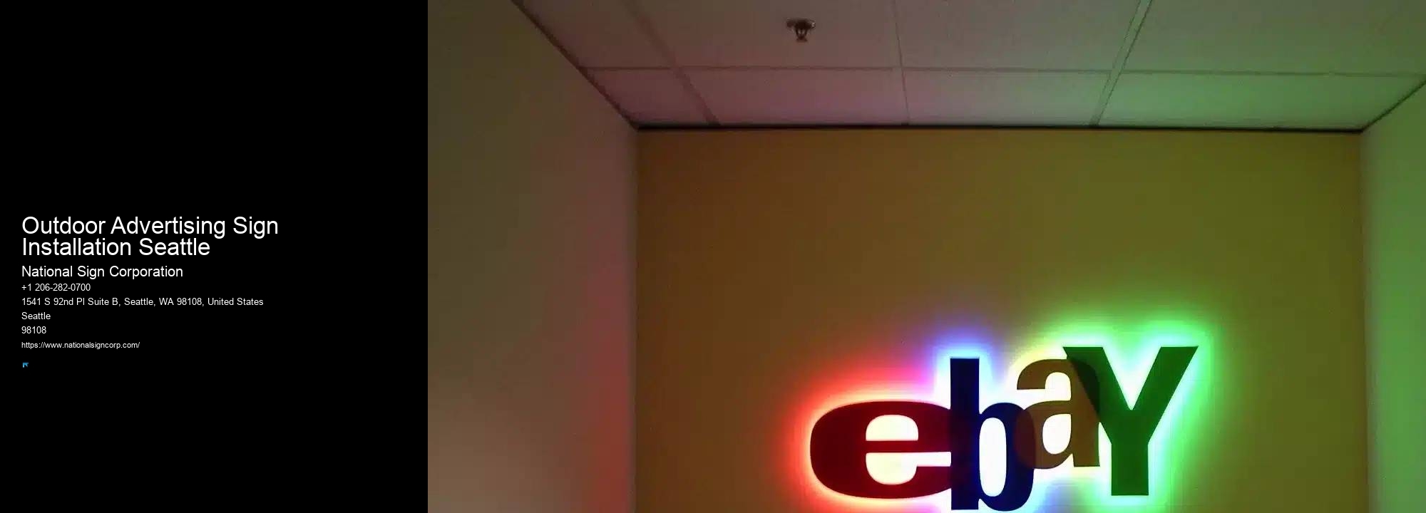 High-Quality Outdoor Led Lighting Solutions Outdoor Advertising Sign Installation Seattle