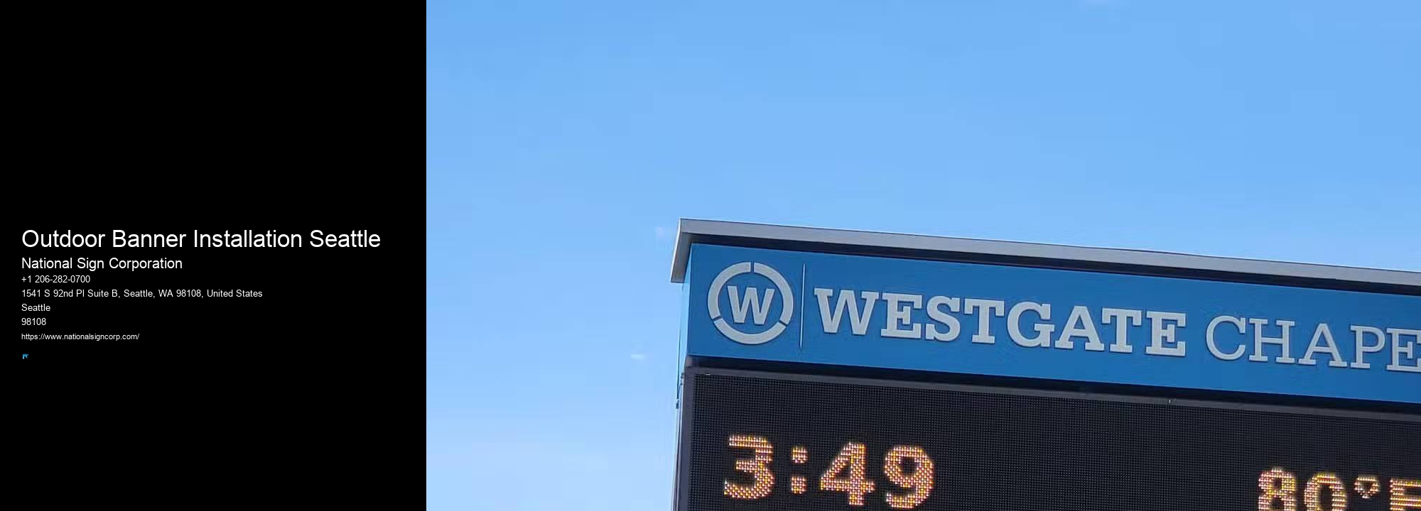 Top-Rated Led Message Boards Outdoor Banner Installation Seattle