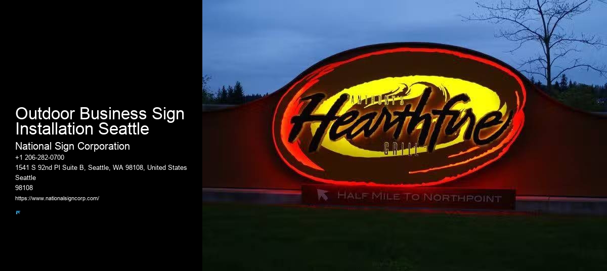 Warehouse Sign Installation Outdoor Business Sign Installation Seattle