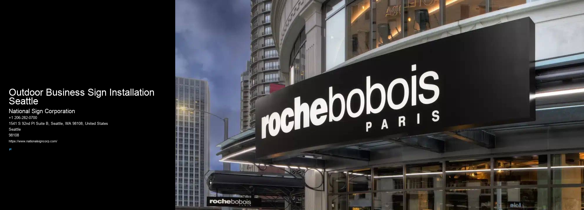 Indoor Branding Sign Installation Outdoor Business Sign Installation Seattle