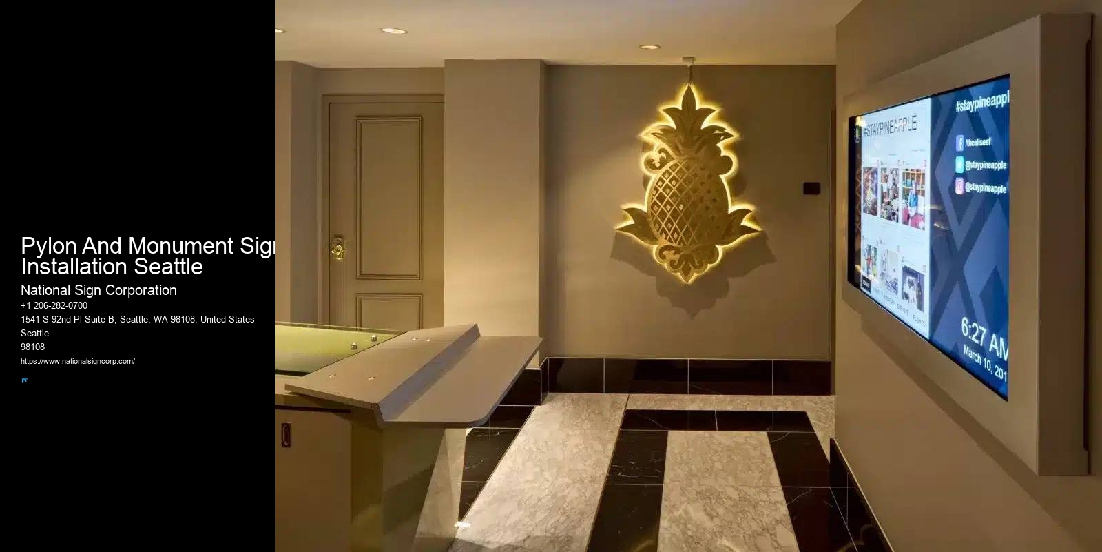 Affordable Commercial Led Advertising Pylon And Monument Sign Installation Seattle