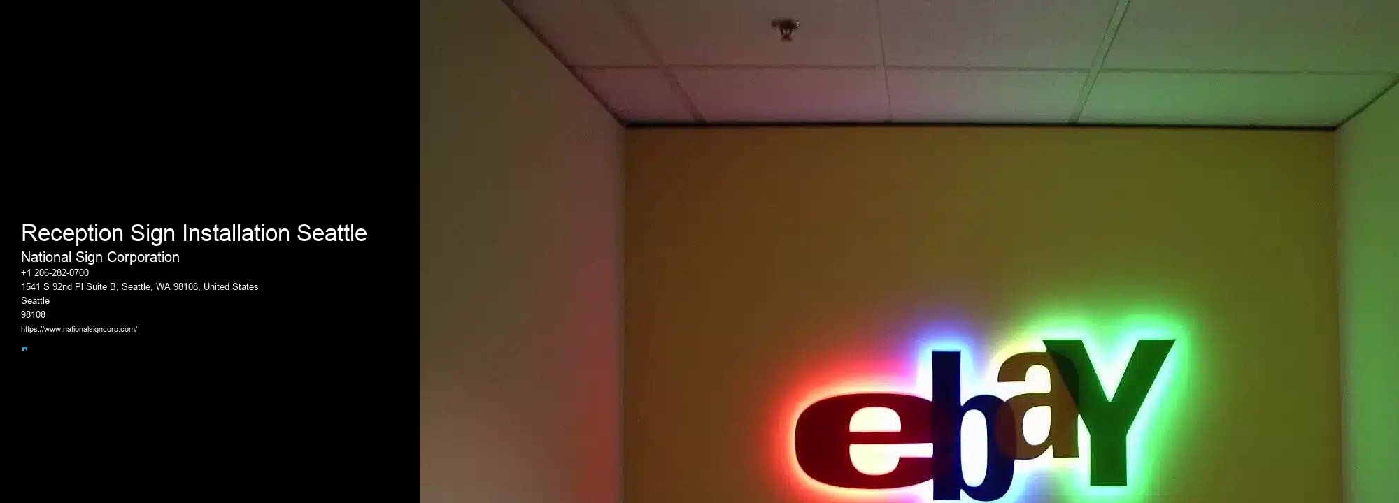 Corporate Sign Installation Reception Sign Installation Seattle