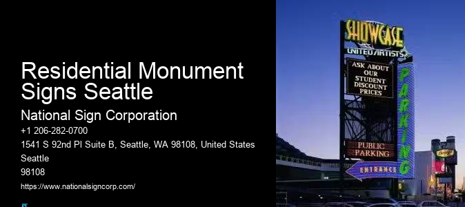 Sign Maintenance And Installation Residential Monument Signs Seattle