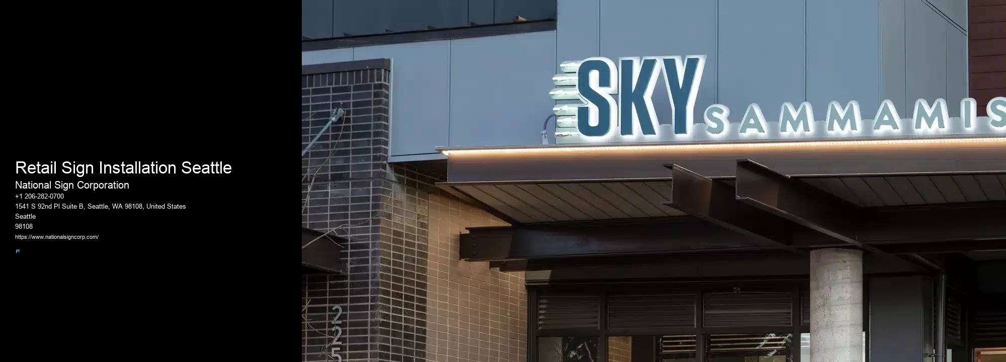 Professional Banner Hanging Retail Sign Installation Seattle