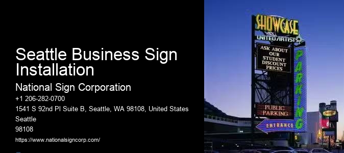 Retail Sign Installation Seattle Business Sign Installation