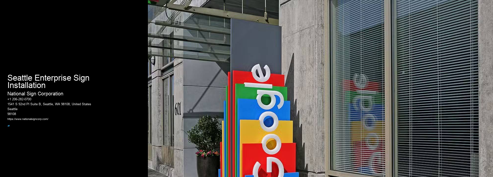 Bright Led Sign Services Seattle Enterprise Sign Installation