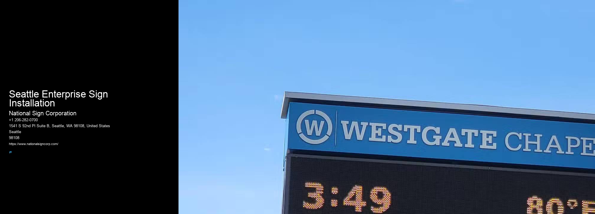 Exhibition Sign Installation Seattle Enterprise Sign Installation