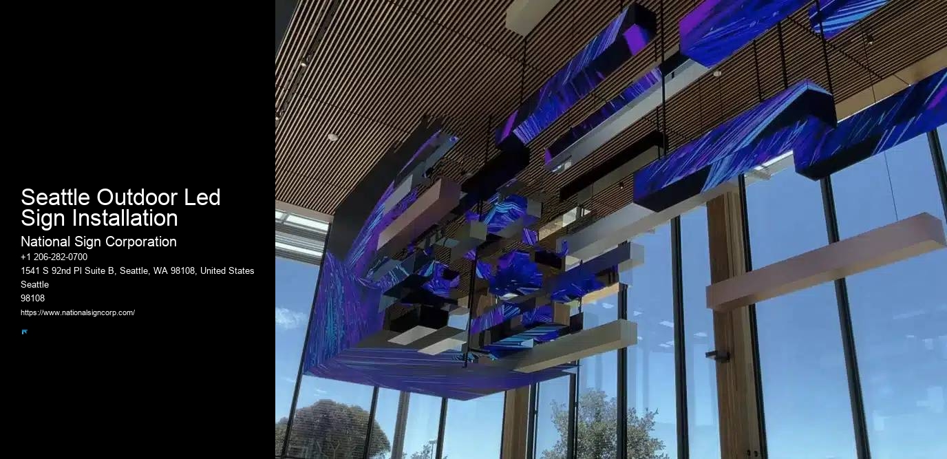 Affordable Custom Business Signage Seattle Outdoor Led Sign Installation