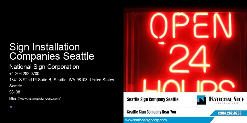 Parking Lot Sign Installation Sign Installation Companies Seattle