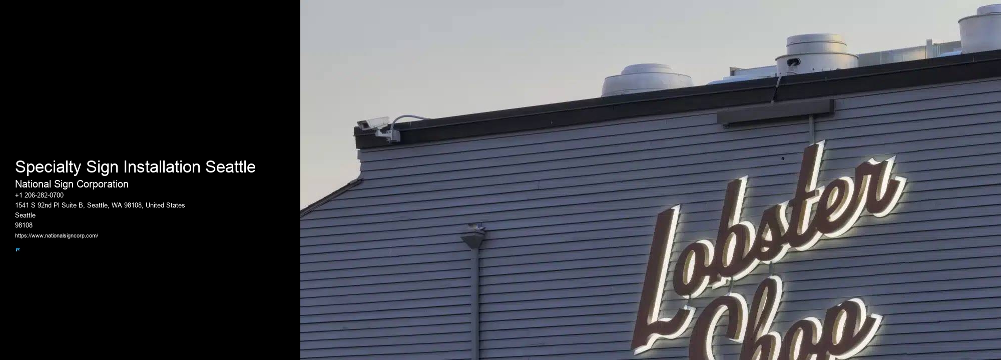 Specialty Sign Installation Seattle