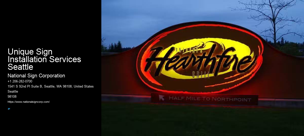 Affordable Digital Led Signs Unique Sign Installation Services Seattle