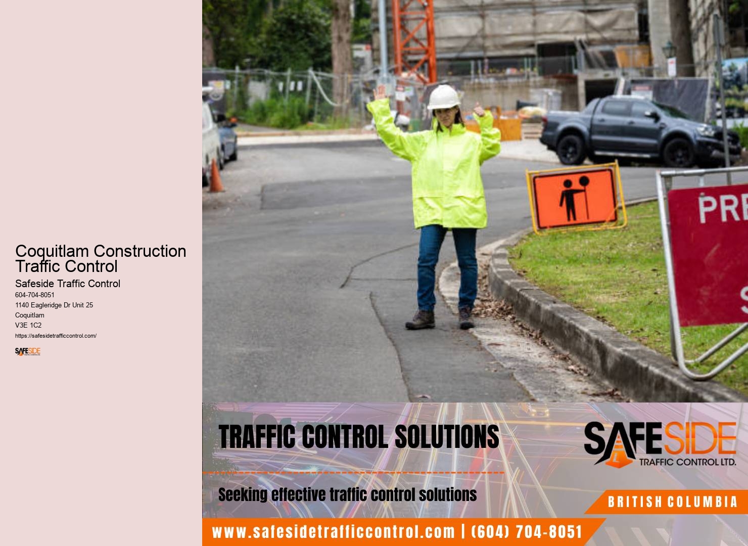 Coquitlam Construction Traffic Control Pedestrian Safety Measures Implementation