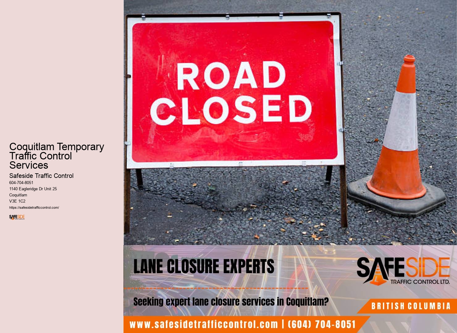 Expert Roadside Barrier Installation Services Coquitlam Temporary Traffic Control Services