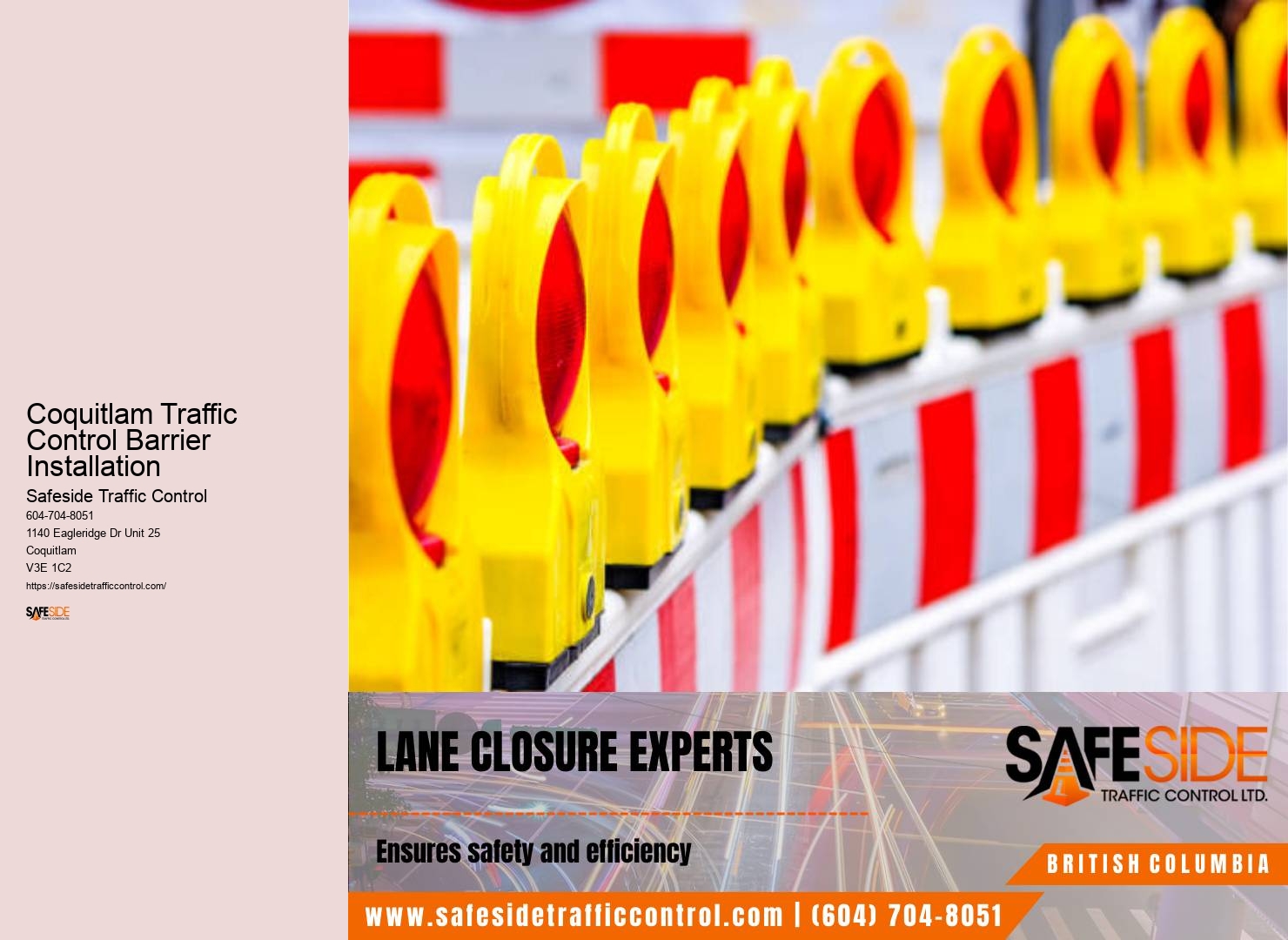 Coquitlam Traffic Control Barrier Installation Traffic Management Experts