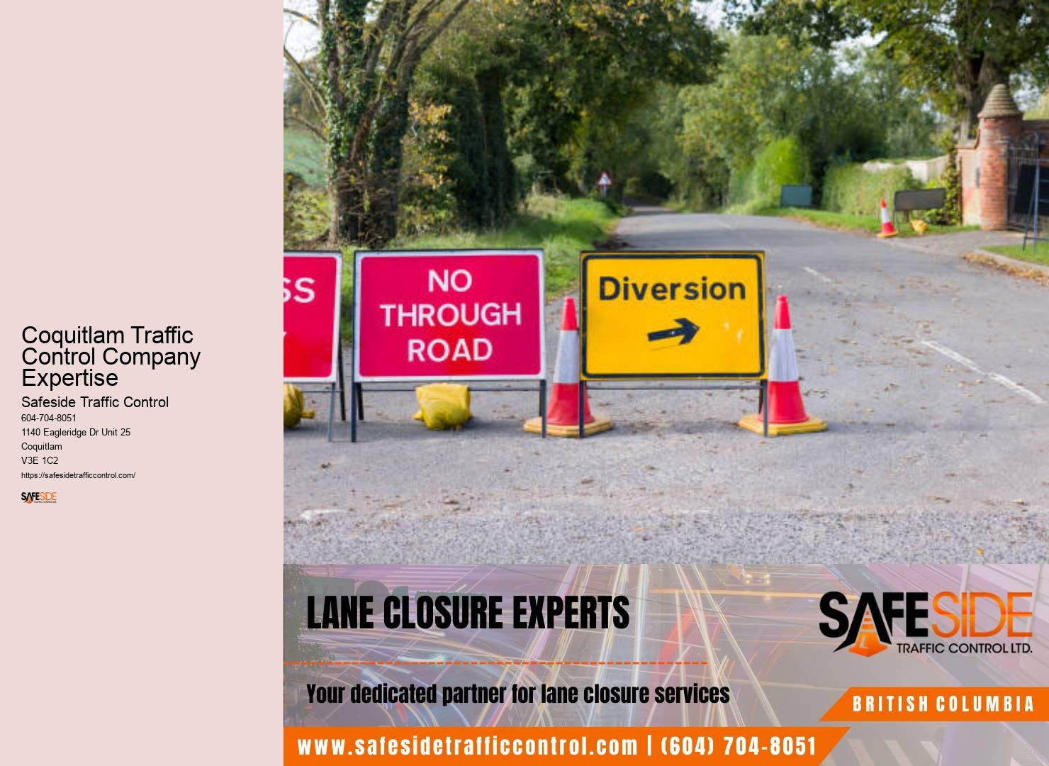 Effective Work Zone Safety Measures Coquitlam Traffic Control Company Expertise
