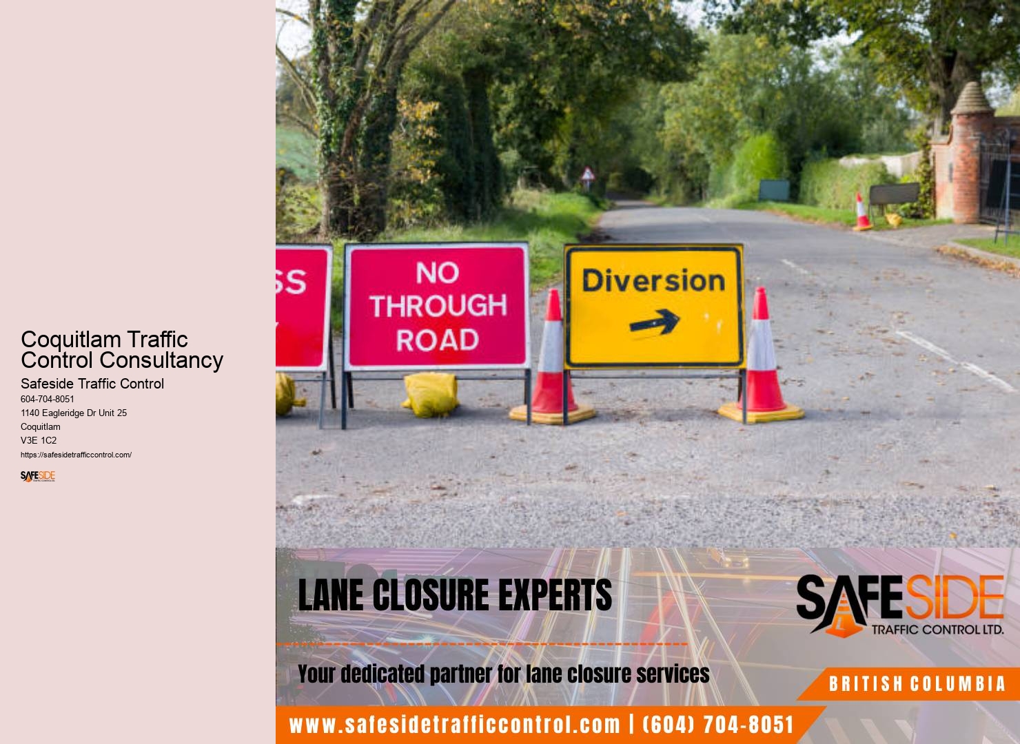 Top-rated Temporary Traffic Control Company Coquitlam Traffic Control Consultancy