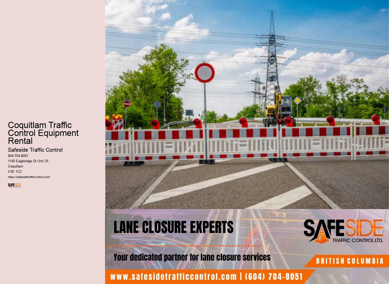 Coquitlam Traffic Control Equipment Rental Temporary Traffic Control Solutions Provider