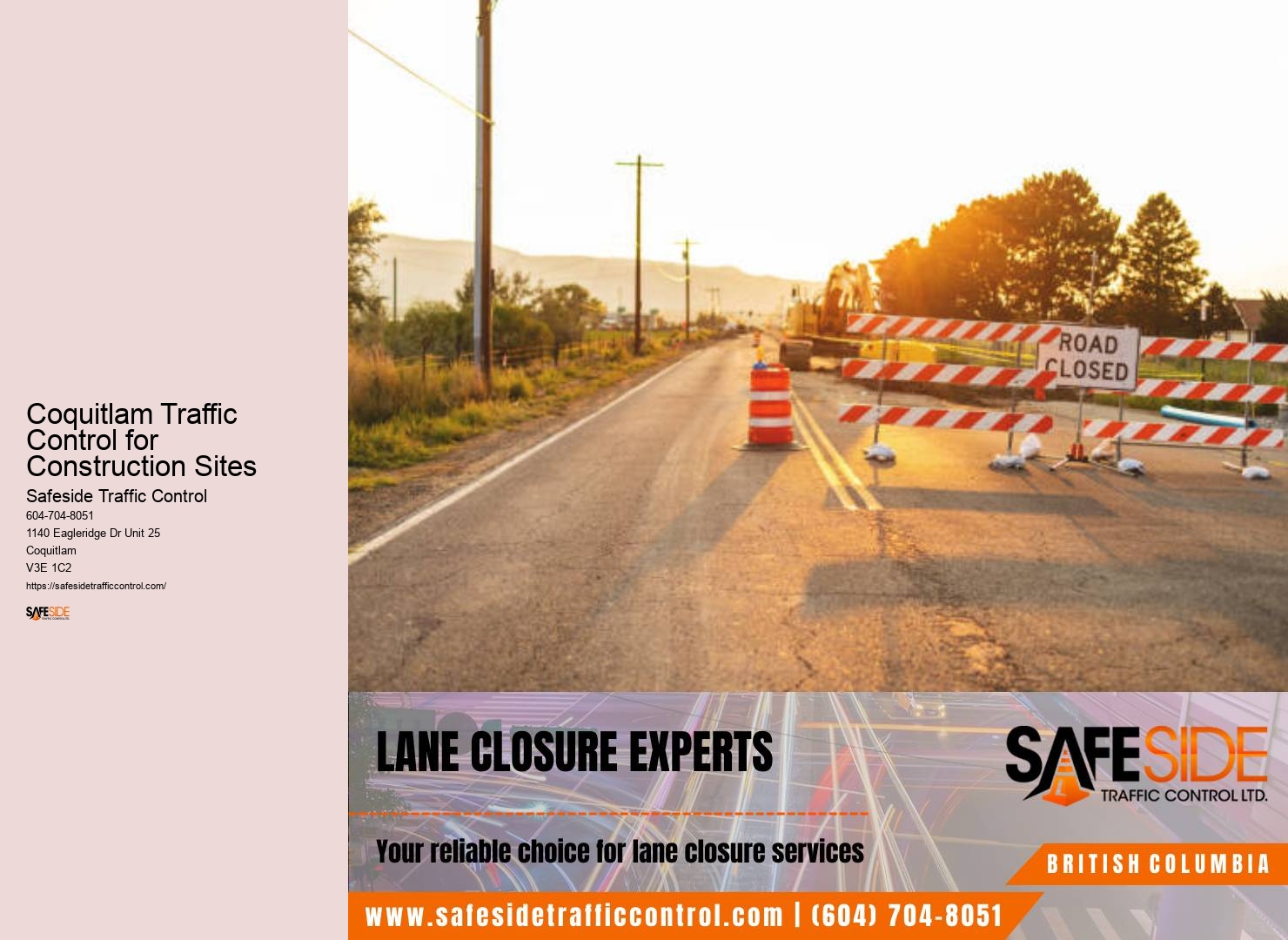 Coquitlam Traffic Control for Construction Sites Pedestrian Safety Measures Assessment