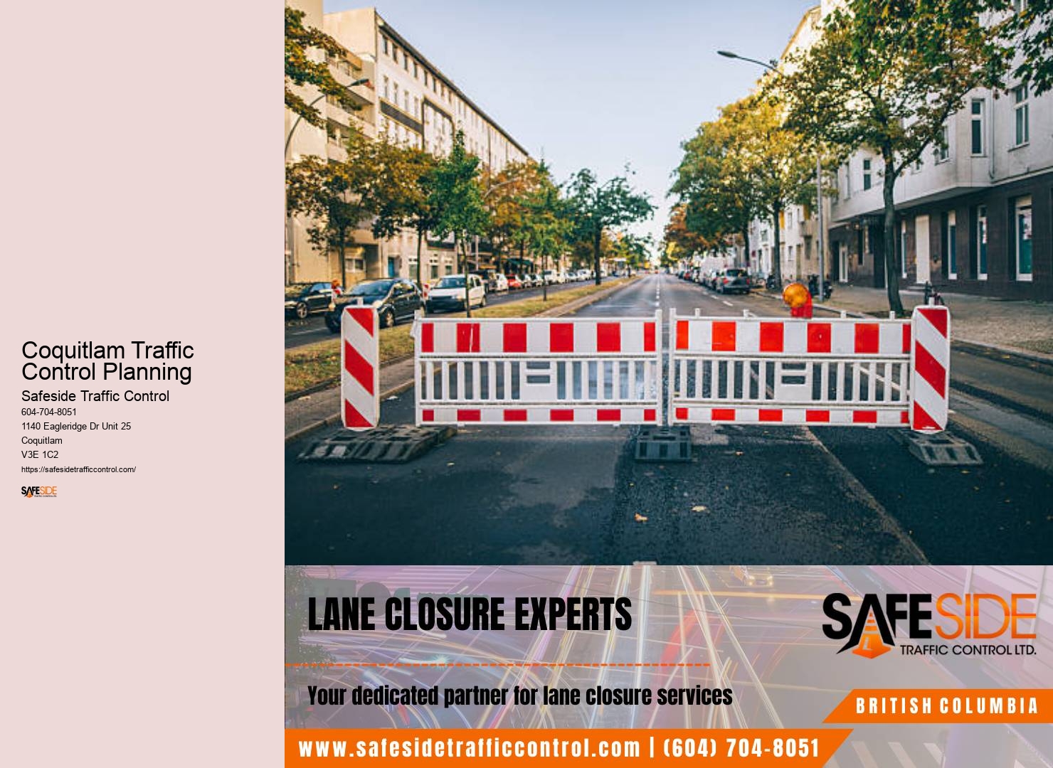 Hire Traffic Control Personnel in Coquitlam Traffic Control Planning