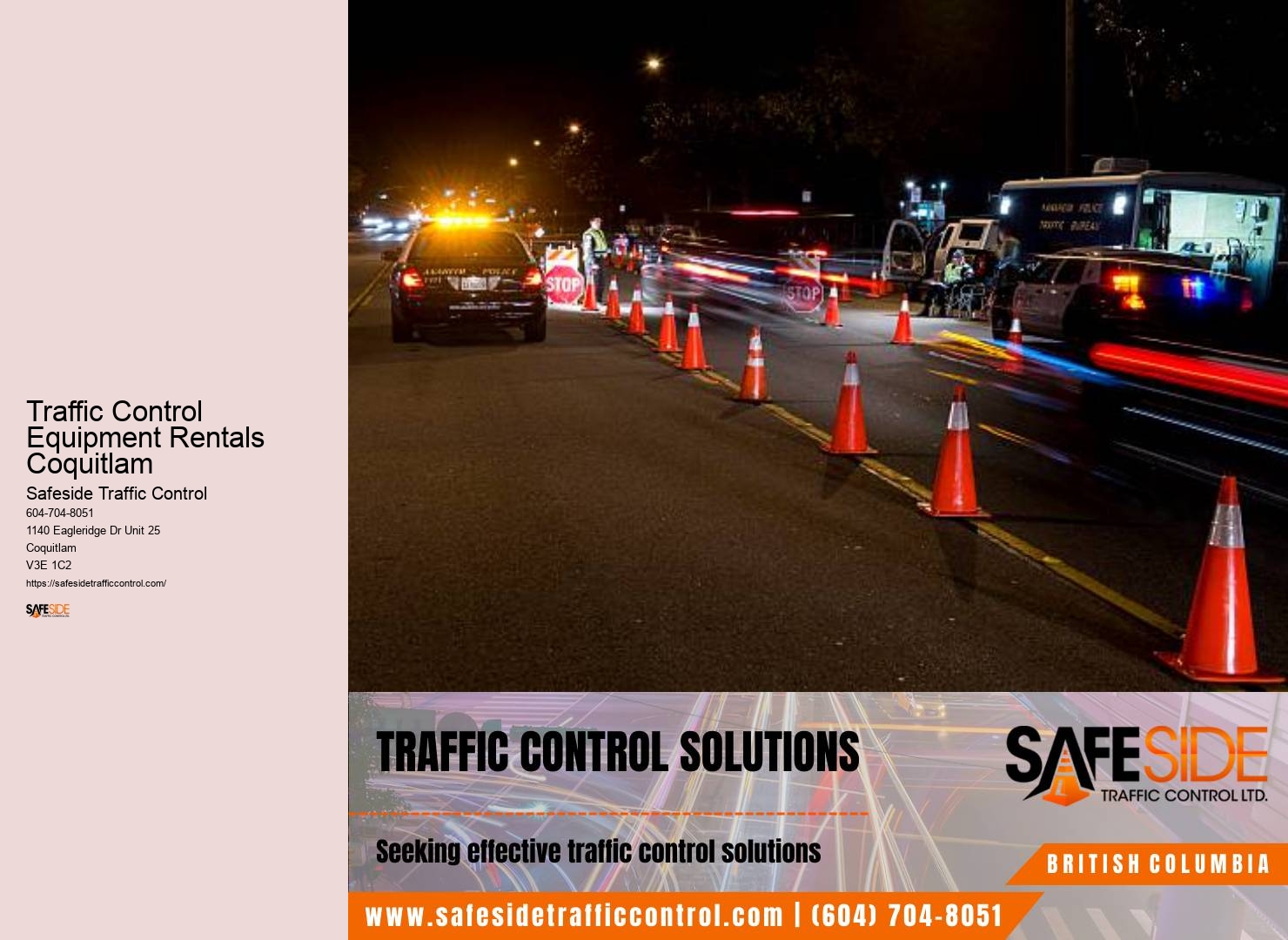 Reliable Traffic Control Traffic Control Equipment Rentals Coquitlam