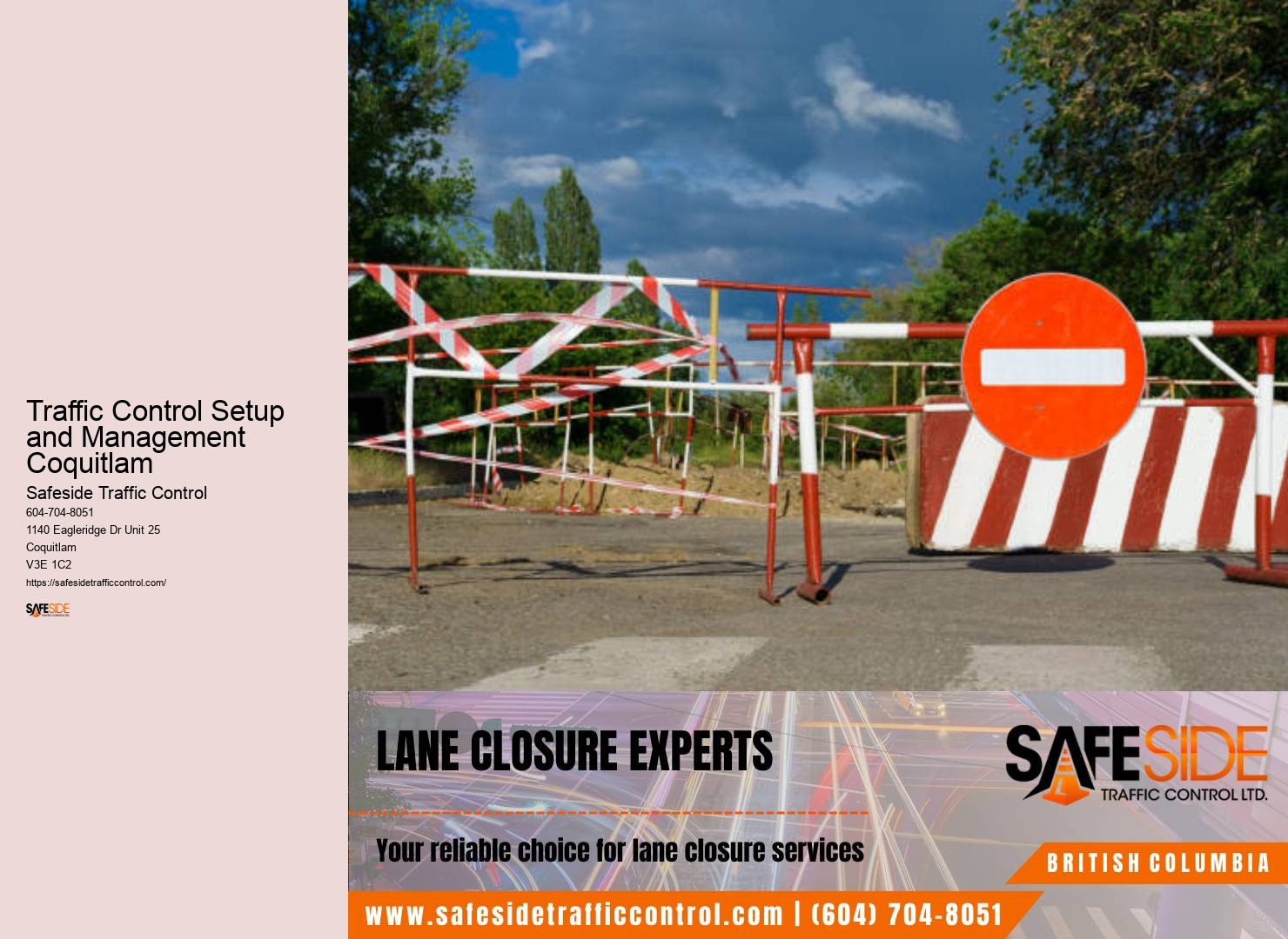 Traffic Control Setup and Management Coquitlam Work Zone Safety Management Consulting