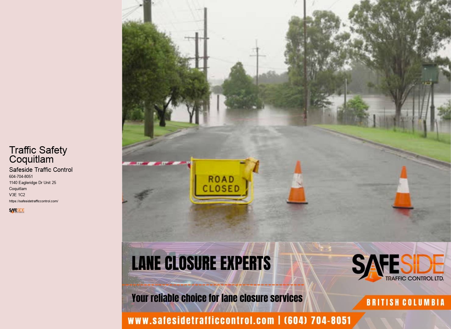 Customized Temporary Traffic Control Plans Traffic Safety Coquitlam