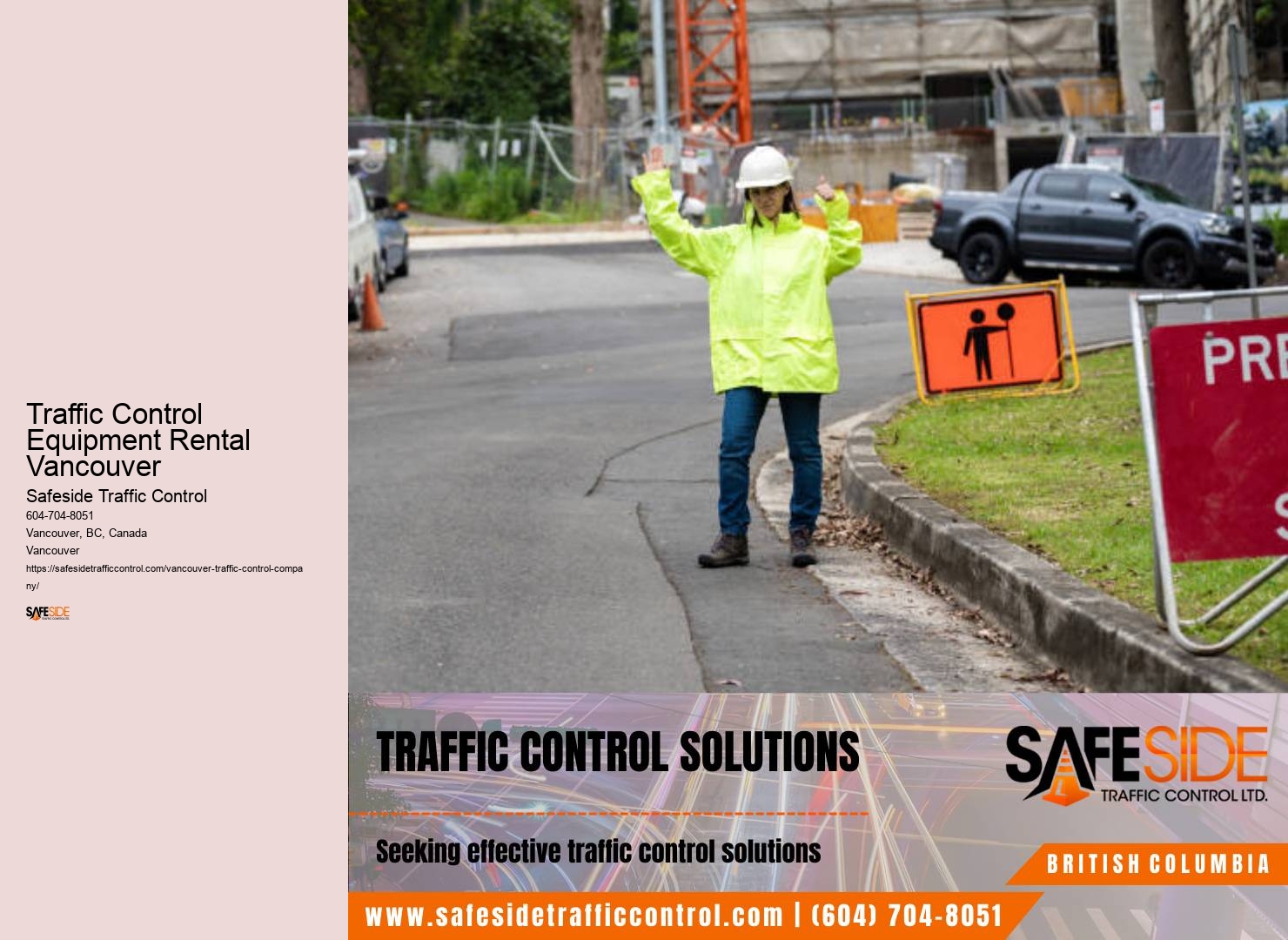 Eye-catching traffic signage design and installation services in Traffic Control Equipment Rental Vancouver