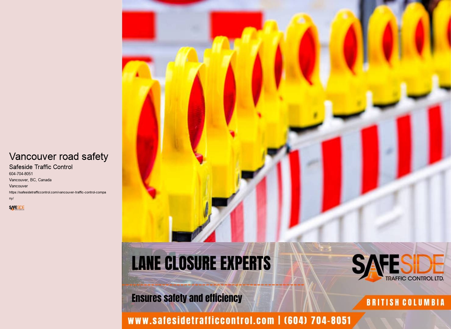 Traffic control plans Vancouver road safety