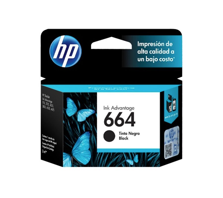 Tinta Original HP Ink Advantage 664 Negro Baaxtec