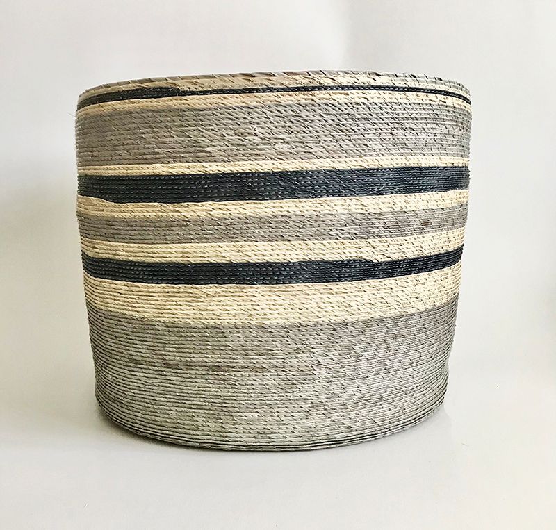 Canasta Maceta gris - Por los artesanos de México | Ensamble Artesano