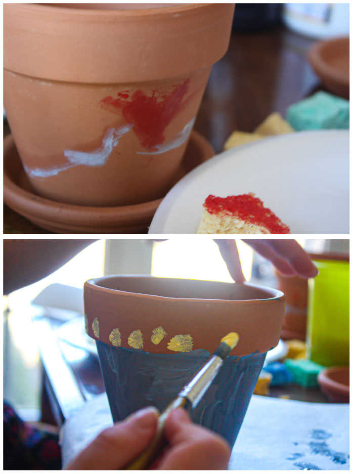 Making a Painted Flower Pot