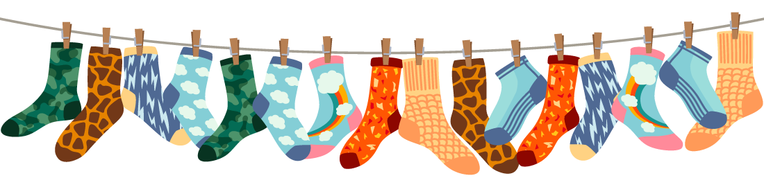 16 socks on a line