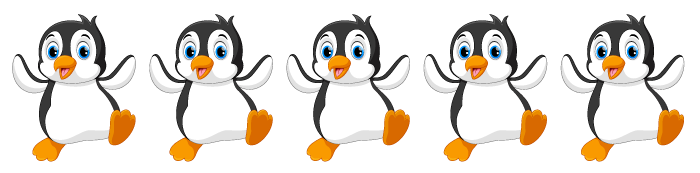 five penguins