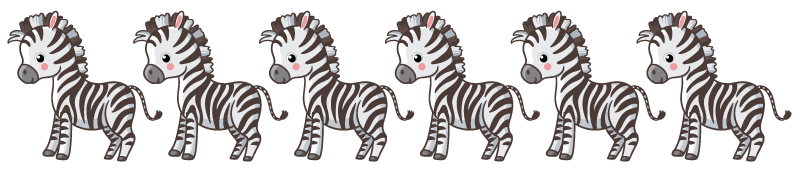 six zebras